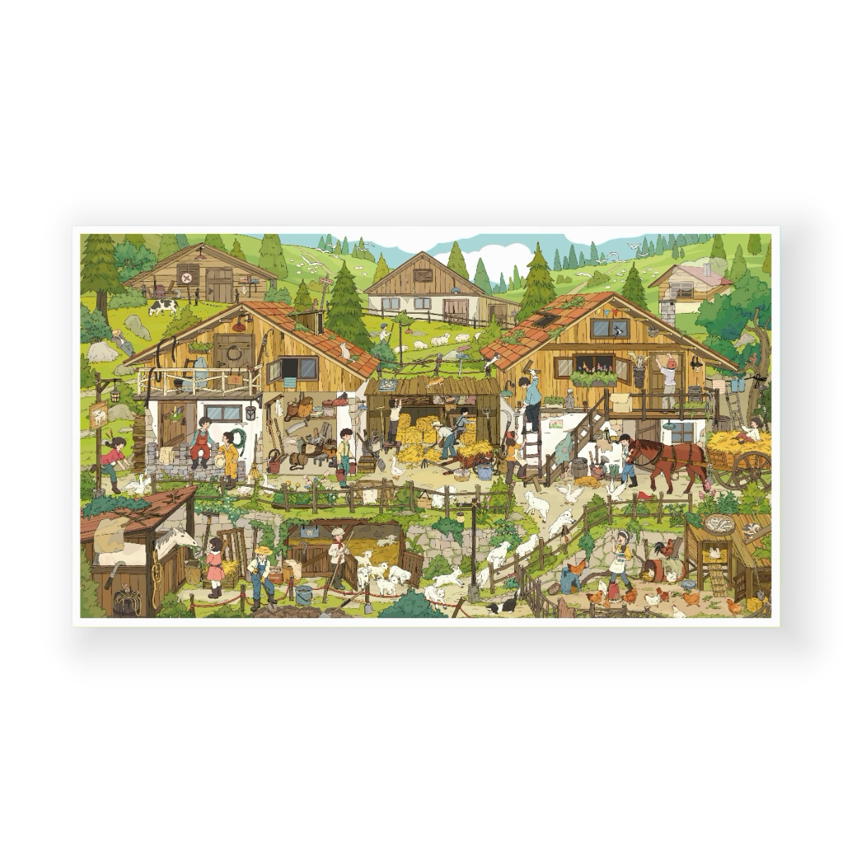 paper tiptoes woodland ranch diy collage scene sticker kit for journaling paint by sticker retro alpine farm life
