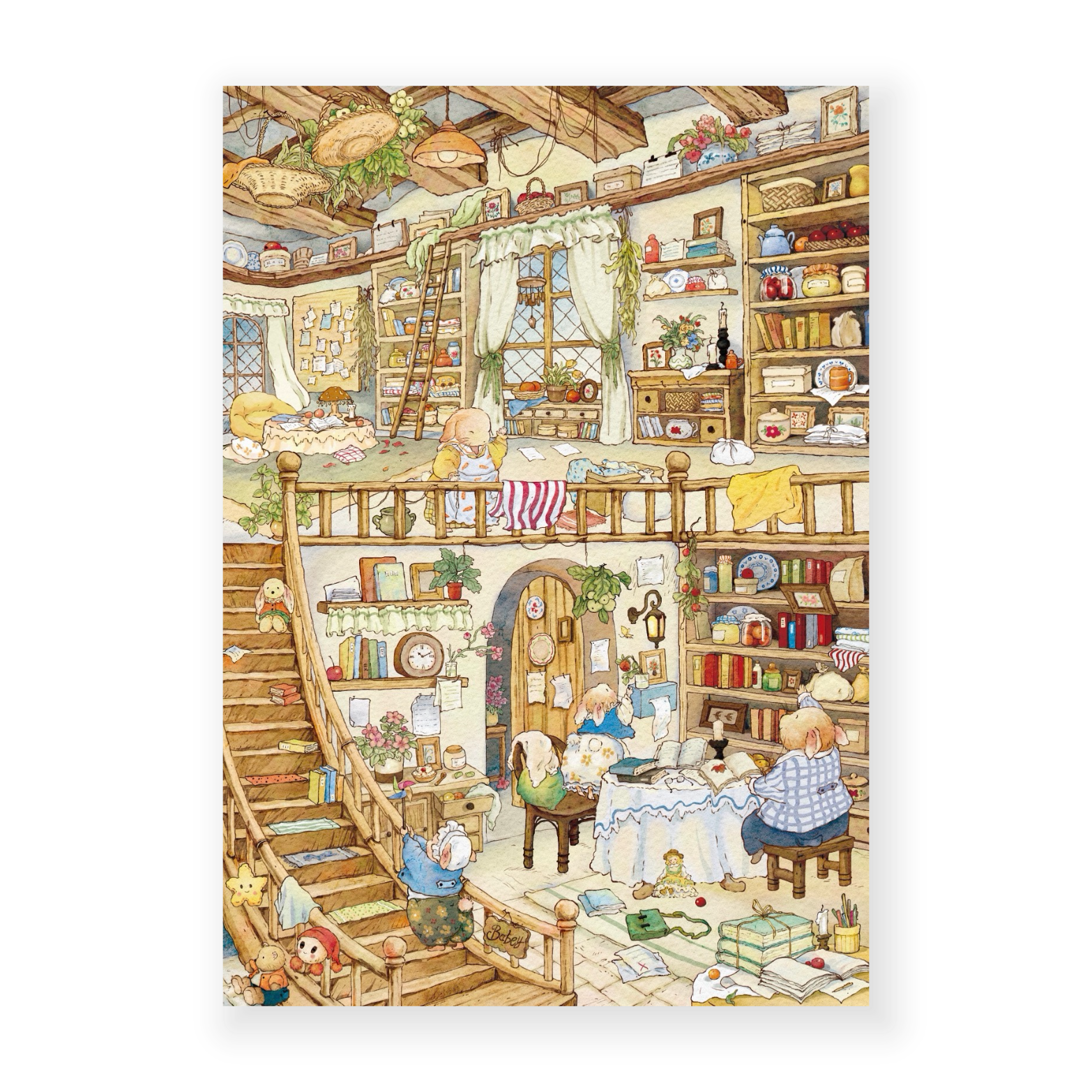 paper tiptoes dudu rabbit warm home diy collage scene sticker kit for journaling paint by sticker