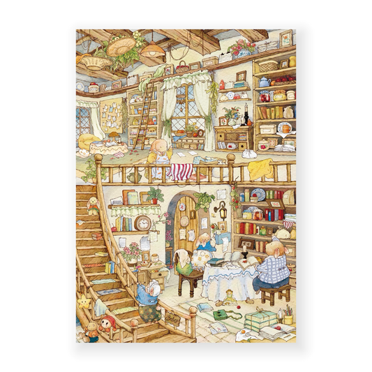 paper tiptoes dudu rabbit warm home diy collage scene sticker kit for journaling paint by sticker