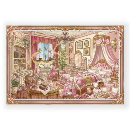 paper tiptoes scarlet slumber diy collage scene sticker kit 3d layered mini tabletop scenery gothic vampire bedroom aesthetic