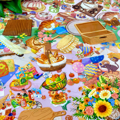 paper tiptoes spring fields and flavors 3 flat pre cut sticker sheets with 1 alignment card craft kit