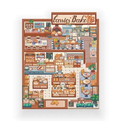 paper tiptoes farrier bake pixel traveler diy collage scene sticker kit for journaling paint by sticker pixel art