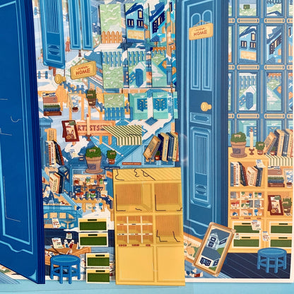 "Snowy Artscape Chronicles" DIY Collage Scene Sticker Kit (208 × 290mm)