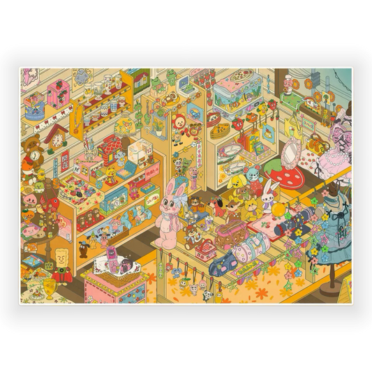 "Showa Retro Zakka" DIY Collage Scene Sticker Kit (254x184mm)