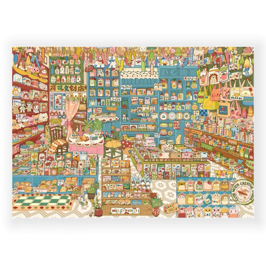 "Coco Stationery Shop" DIY Collage Scene Sticker Kit (297x210mm)