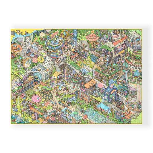 paper tiptoes slow life in tuft town diy collage scene sticker kit for journaling paint by sticker whimsical fantasy village
