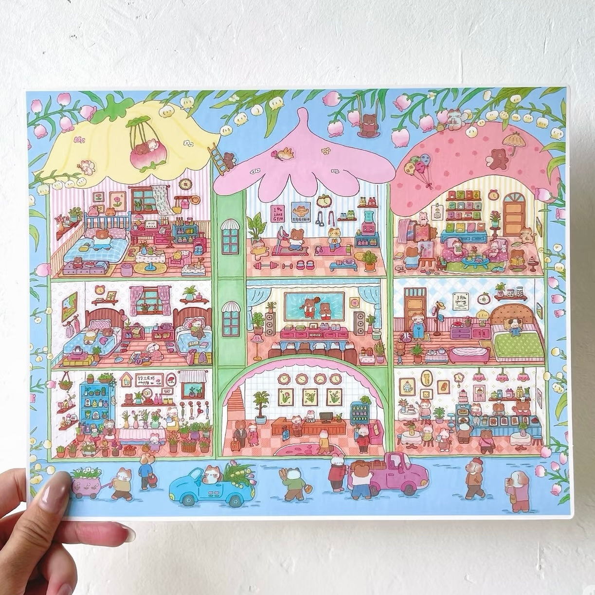 paper tiptoes lily valley castle diy collage scene sticker kit for journaling paint by sticker