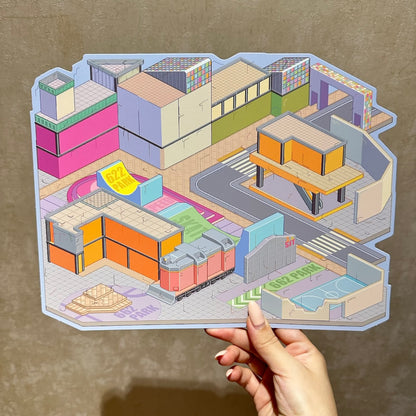 paper tiptoes chroma district 2 flat pre cut sticker sheets with 1 alignment card craft kit