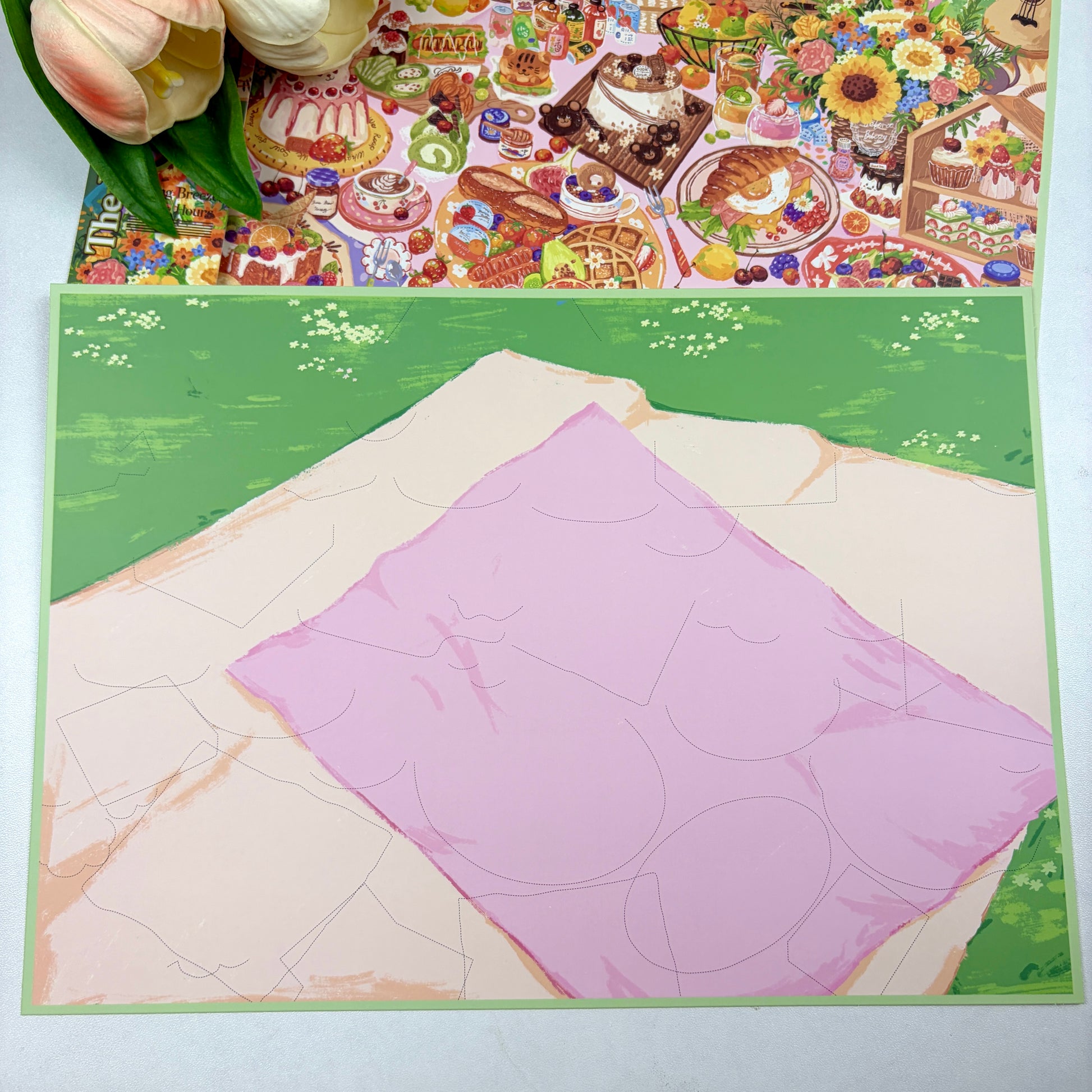 paper tiptoes spring fields and flavors 3 flat pre cut sticker sheets with 1 alignment card craft kit