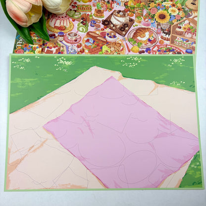 paper tiptoes spring fields and flavors 3 flat pre cut sticker sheets with 1 alignment card craft kit