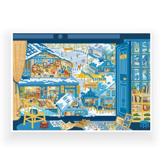 "Snowy Artscape Chronicles" DIY Collage Scene Sticker Kit (208 × 290mm)