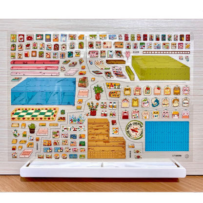 "Coco Stationery Shop" DIY Collage Scene Sticker Kit (297x210mm)
