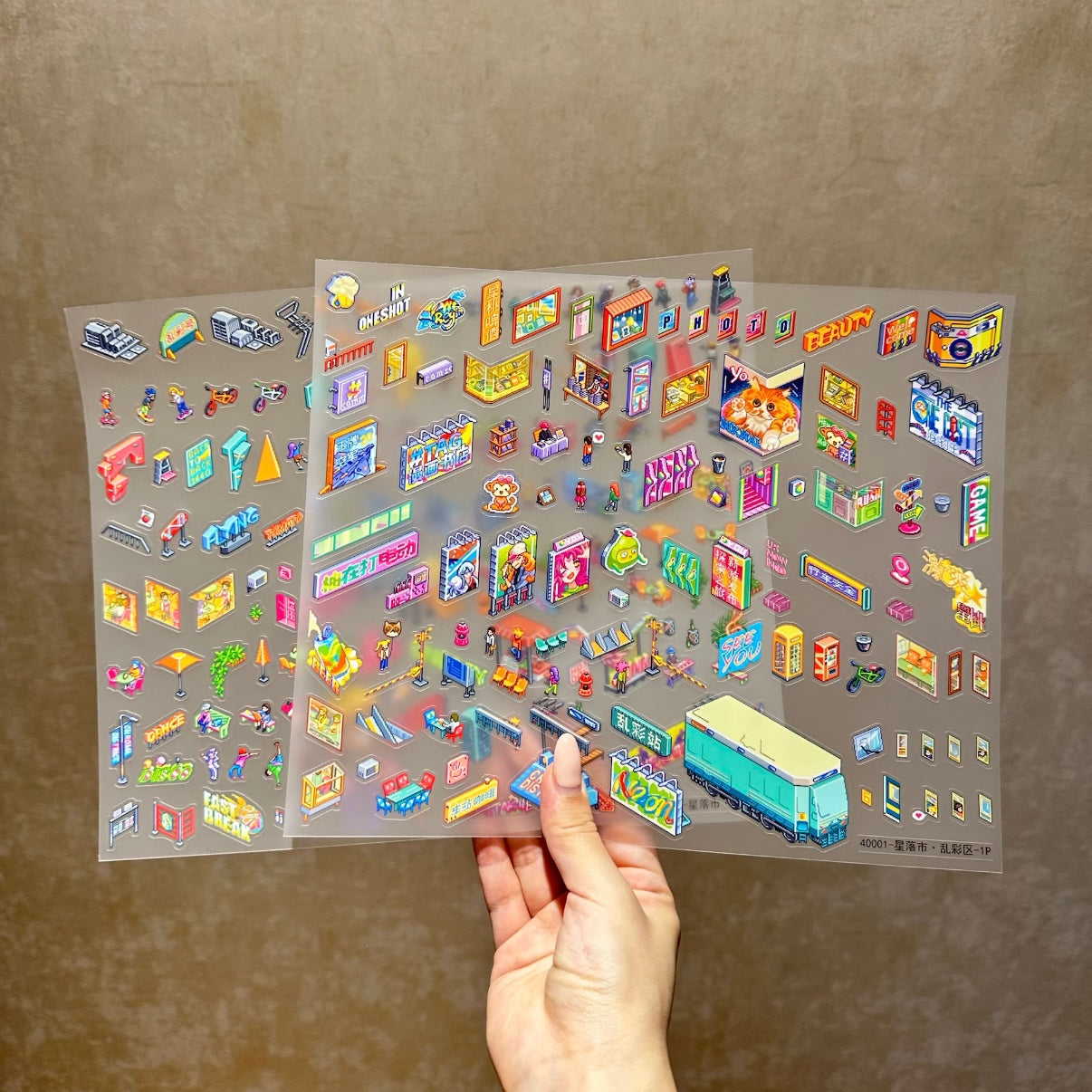 paper tiptoes chroma district 2 flat pre cut sticker sheets with 1 alignment card craft kit