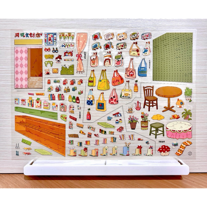 "Coco Stationery Shop" DIY Collage Scene Sticker Kit (297x210mm)