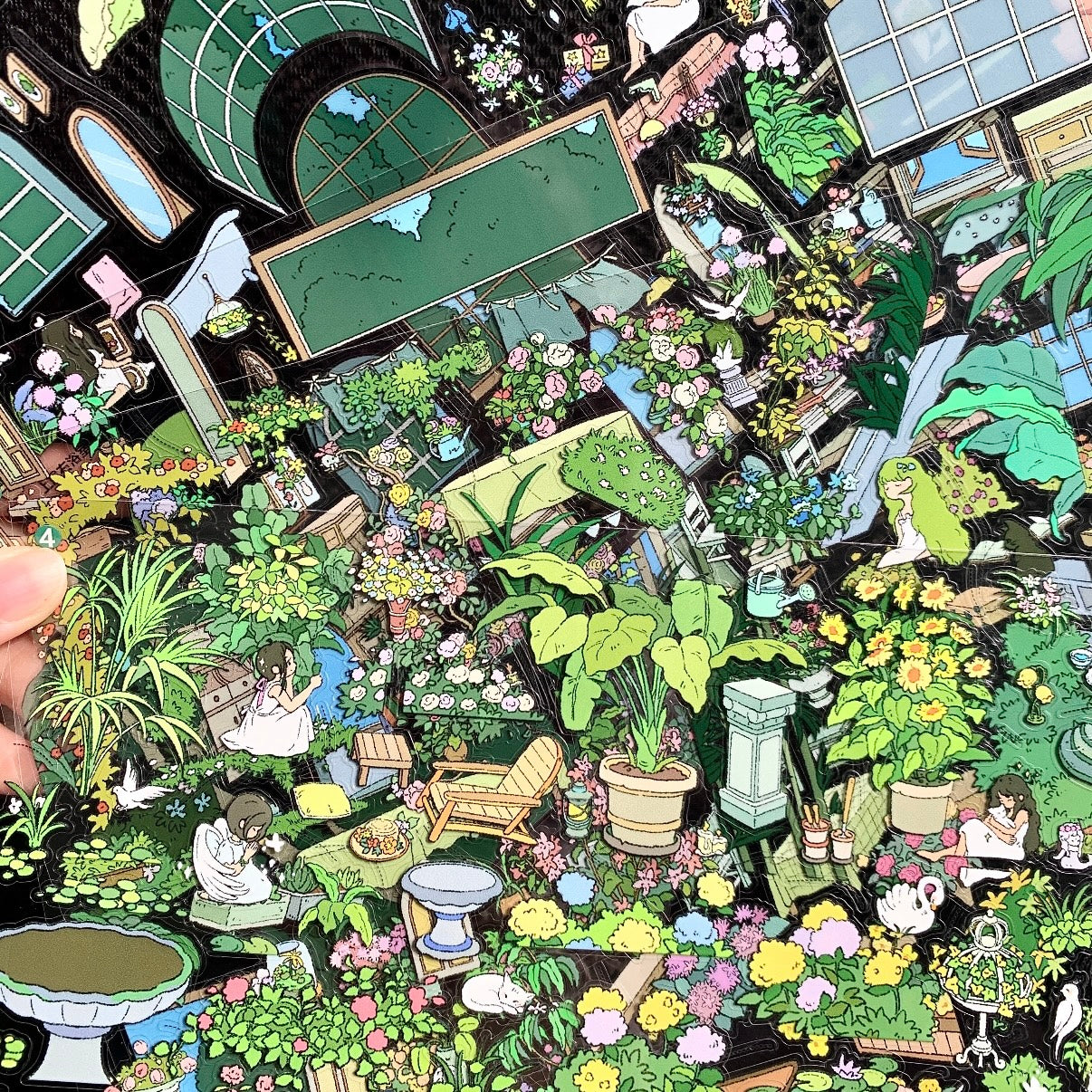 "Botanical Haven Rebirth" DIY Collage Scene Sticker Kit (345x240mm)