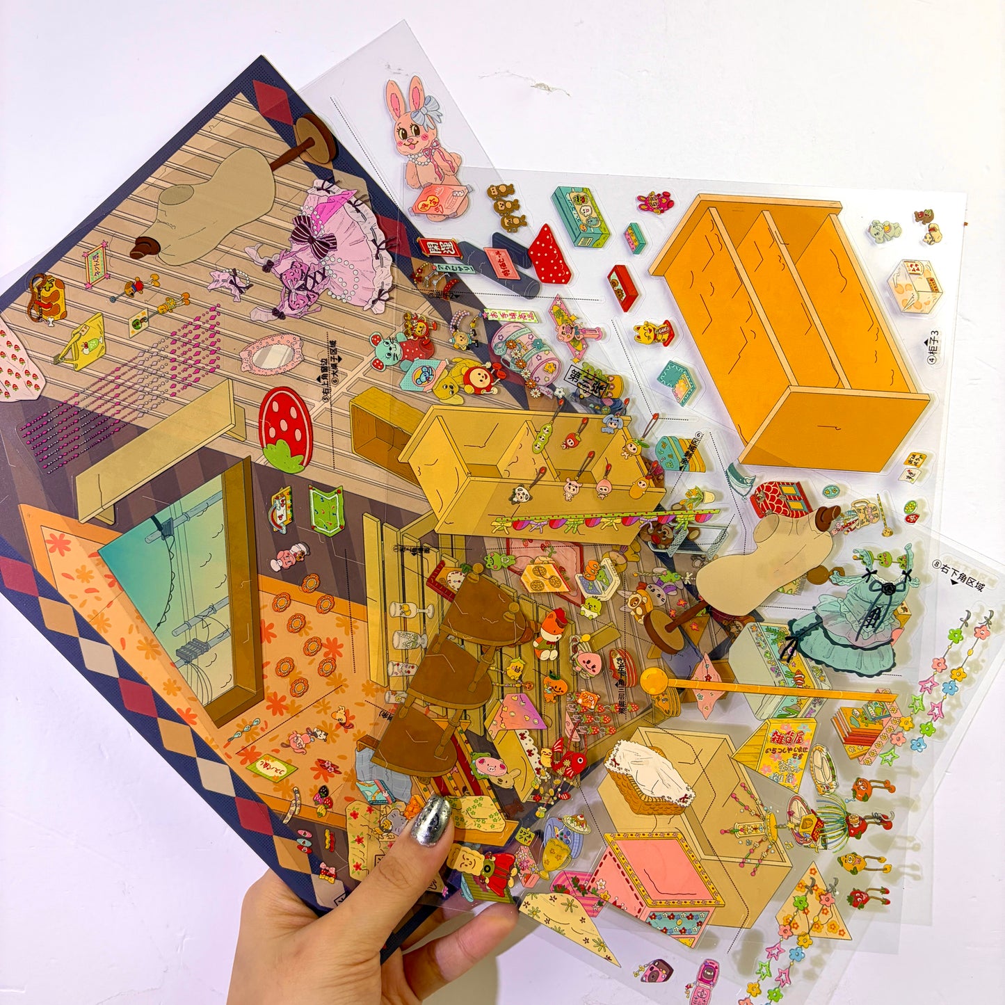 "Showa Retro Zakka" DIY Collage Scene Sticker Kit (254x184mm)