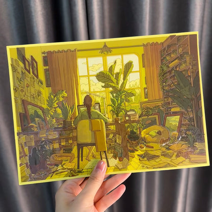 “Ideal Study” DIY Collage Scene Sticker Kit (261x191mm)