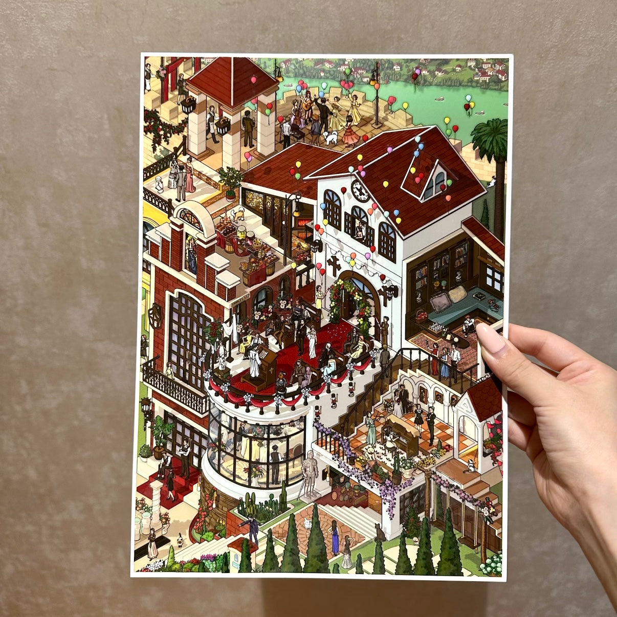 paper tiptoes manor banquet diy collage scene sticker kit for journaling paint by sticker xianglajituibao