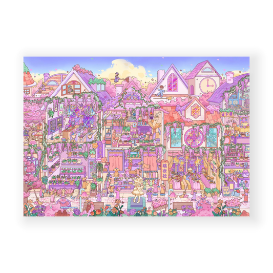 "Flower Festival" DIY Collage Scene Sticker Kit (351 × 214mm)