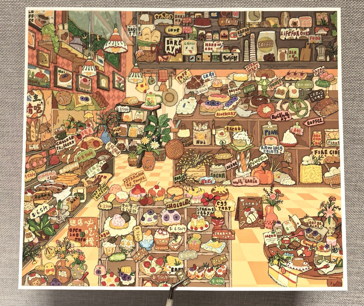 paper tiptoes sweet aroma bakery cozy warm bread house paint by sticker kit scenery collage stickers